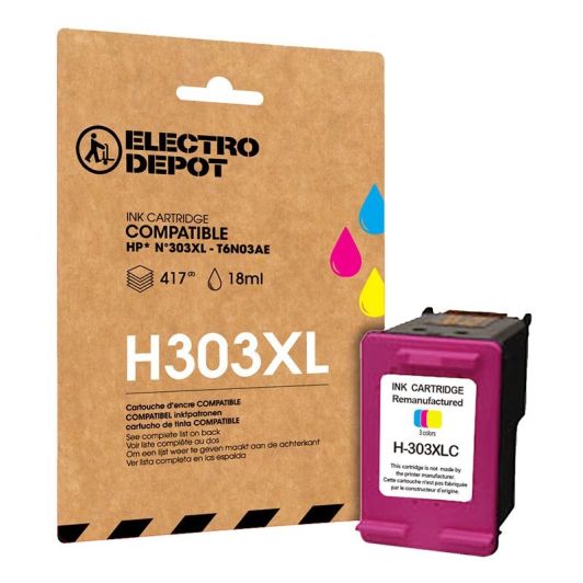 Cartouche d'encre ELECTRO DEPOT compatible HP H 303 XL couleurs