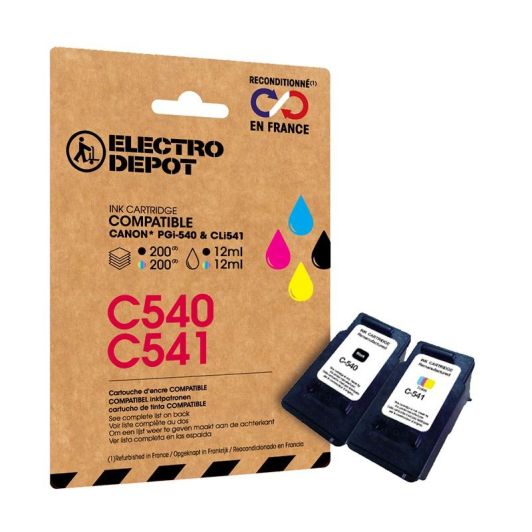 Cartouche d'encre ELECTRO DEPOT compatible Canon C 540/541 couleurs