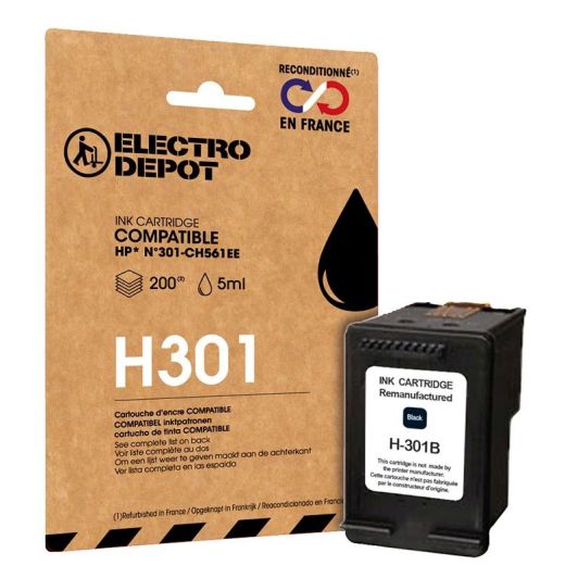 Cartouche d'encre ELECTRO DEPOT compatible HP H 301 noir