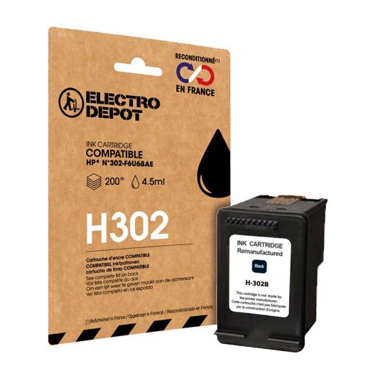 Cartouche d'encre ELECTRO DEPOT compatible HP H 302 noir