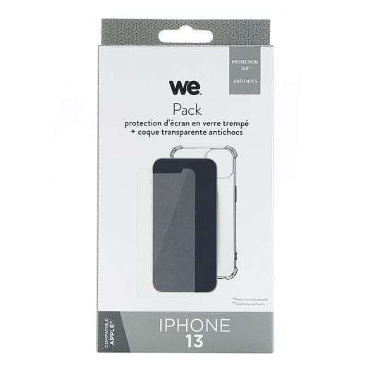 Pack WE VERRE TREMPE + COQUE IPHONE 13