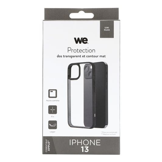 Coque WE IPHONE 13 DOS TRSP CONTOUR NOIR