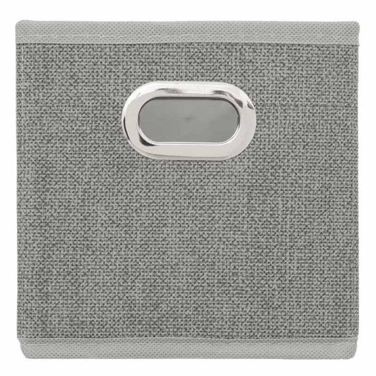 Boîte de rangement pliable gris chiné 15x31 cms