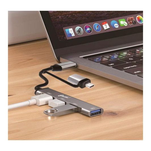 Hub USB-C CONNECTLAND vers 4 ports USBA