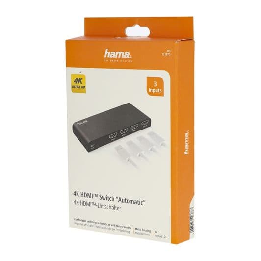 Répartiteur HAMA HDMI 4K 3 entrées / 1 sortie