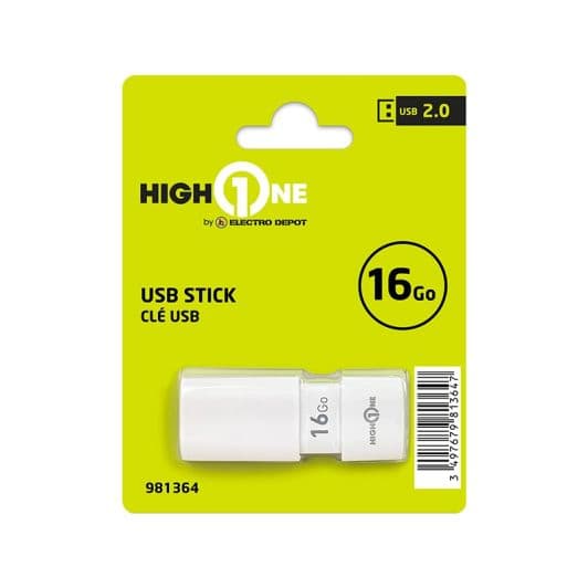 Clé USB 2.0 HIGH ONE 16Go