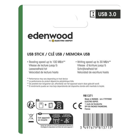 Clé USB 3.0 EDENWOOD 128Go