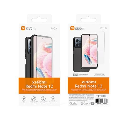 PACK COQUE + VERRE TREMPE REDMI NOTE 12 