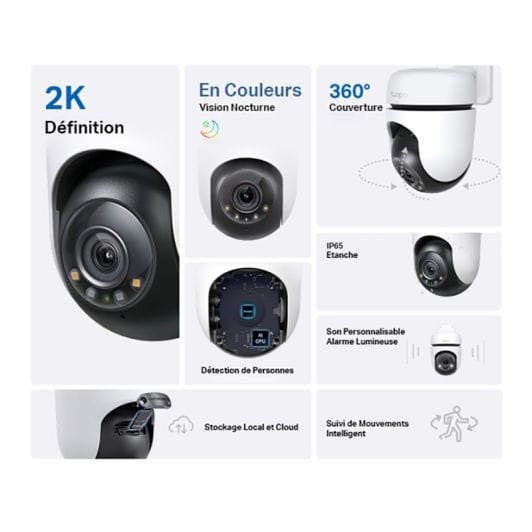 Caméra de Surveillance extérieure TAPO C510W 2K