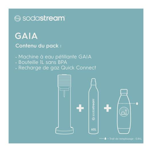 Appareil à soda SODASTREAM GAIA Blanc