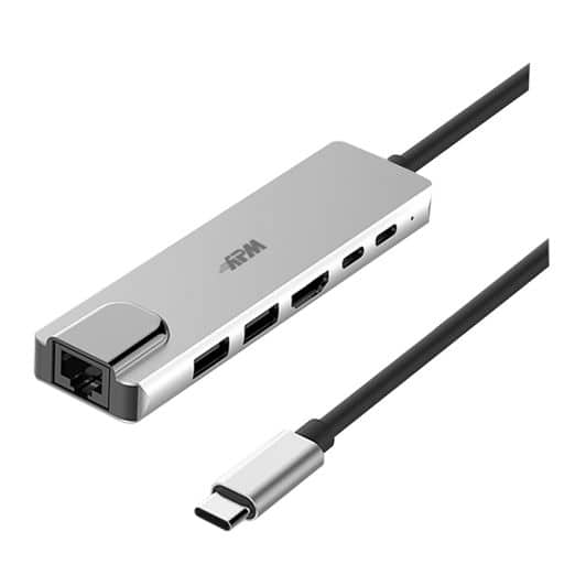 HUB APM USB-C vers USB-A, USB-C, HDMI 4K, RJ45