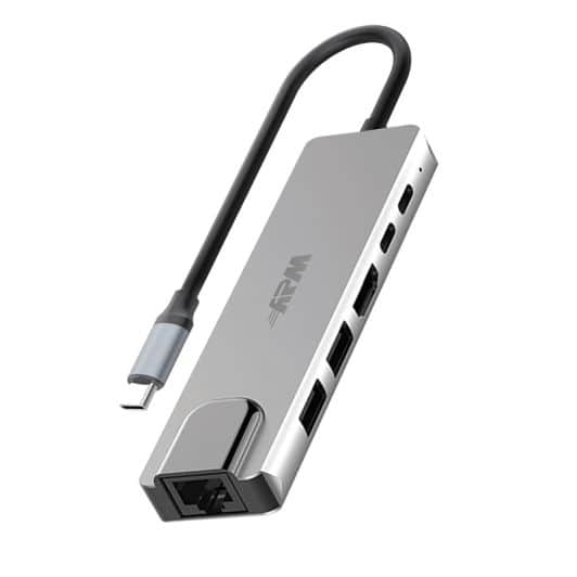 HUB APM USB-C vers USB-A, USB-C, HDMI 4K, RJ45