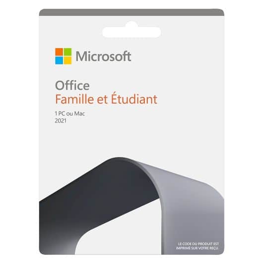 Microsoft Office 2021 Famille et Etudiant - Code de téléchargement