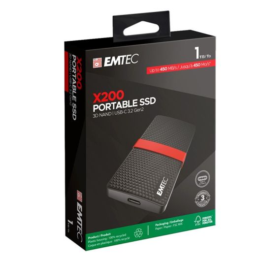 SSD externe EMTEC 1TO 3.1 Gen2 X200