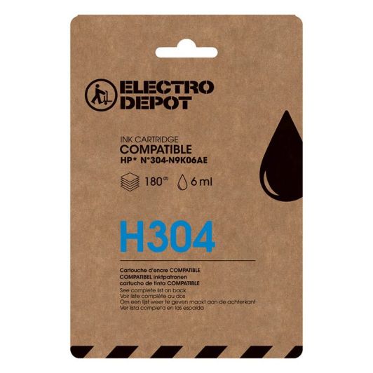 Cartouche d'encre ELECTRO DEPOT compatible HP H 304 noir