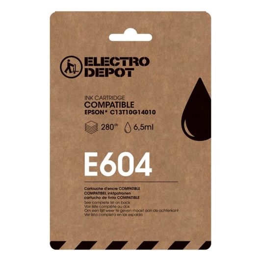 Cartouche d'encre ELECTRO DEPOT compatible Epson E 604 noir - Ananas