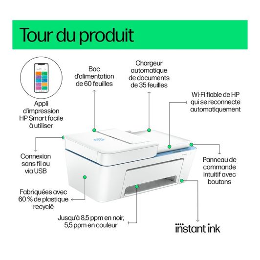 Imprimante HP DeskJet 4222e multifonction