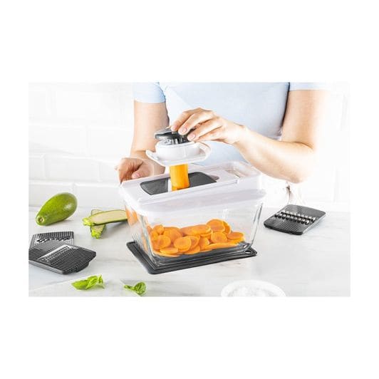 Mandoline coupe légumes bac verre 2.65L