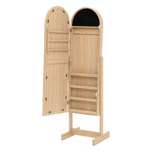 Armoire à bijoux bois naturel Hauteur 145 cm