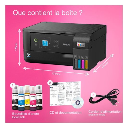 Imprimante EPSON EcoTank ET-2840 multifonction à réservoir