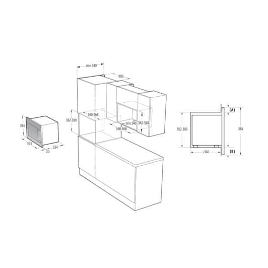 Micro-ondes grill encastrable HISENSE BIM320G11X