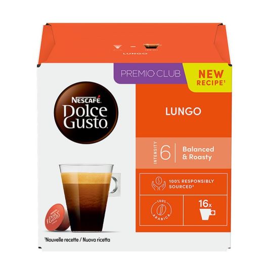 16 dosettes DOLCE GUSTO LUNGO