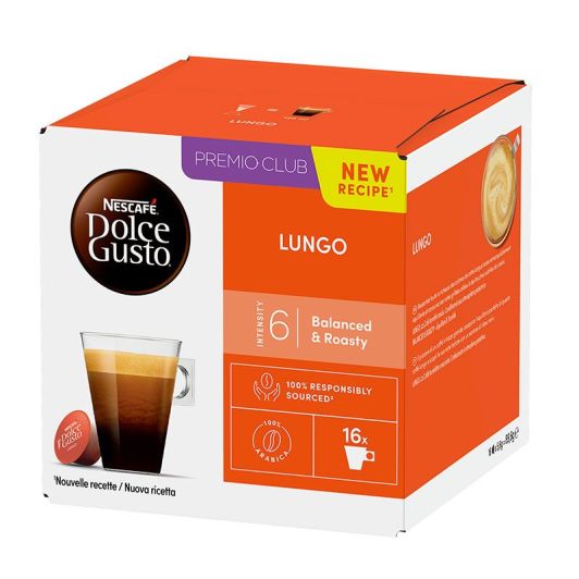 16 dosettes DOLCE GUSTO LUNGO