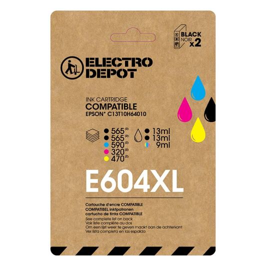 Cartouche ELECTRO DEPOT compatible EPSON E 604 XL - Ananas