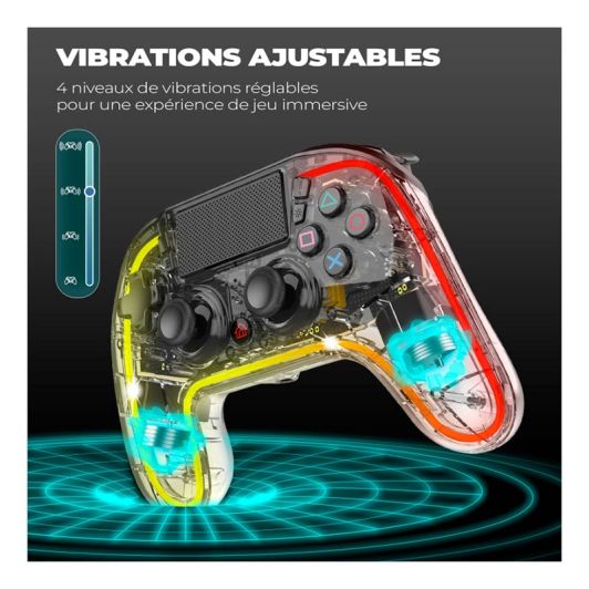 Manette sans fil SPIRIT OF GAMER NEON pour PS4