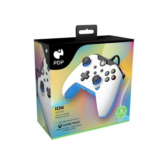 Manette filaire PDP ION Blanc pour Xbox