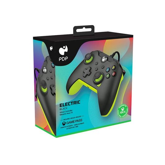 Manette filaire PDP ION Noir pour Xbox