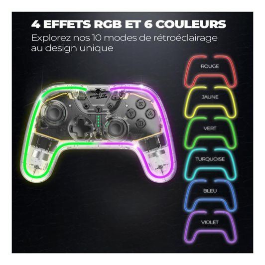 Manette sans fil SPIRIT OF GAMER NEON pour SWITCH