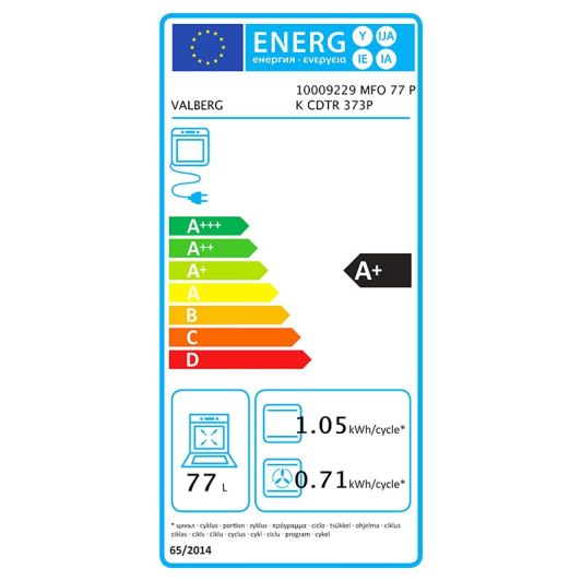 Four chaleur tournante vapeur VALBERG MFO 77 P K CDTR 373P 