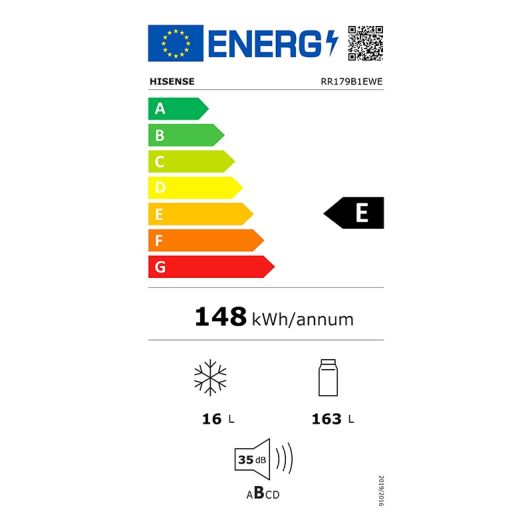 Réfrigérateur intégrable 1 porte HISENSE RR179B1EWE