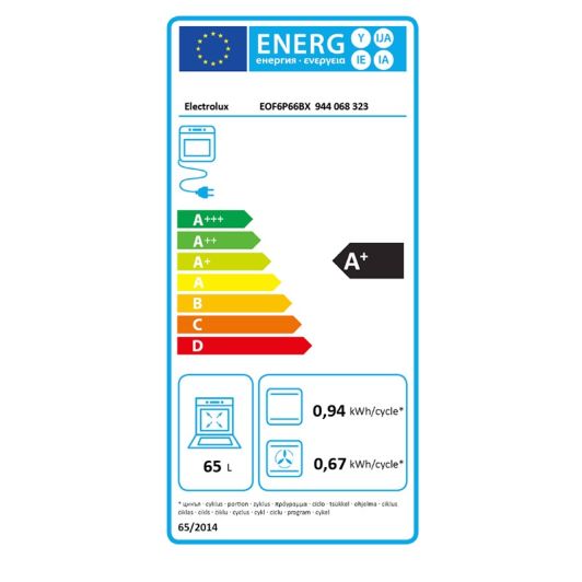 Four pyrolyse chaleur tournante 65L ELECTROLUX EOF6P66BX