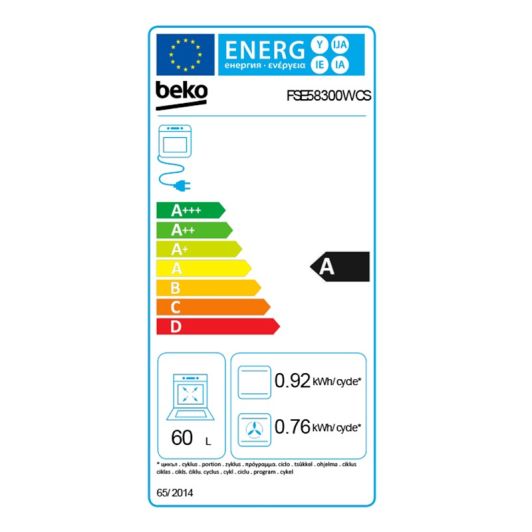 Cuisinière induction BEKO FSE58300WCS