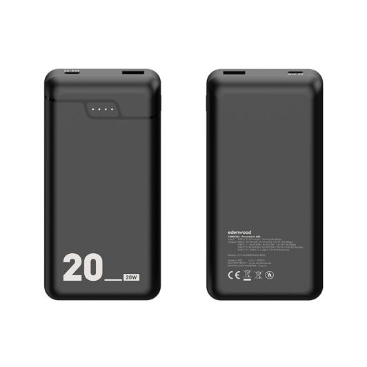 Batterie externe EDENWOOD 20000 MaH Noir