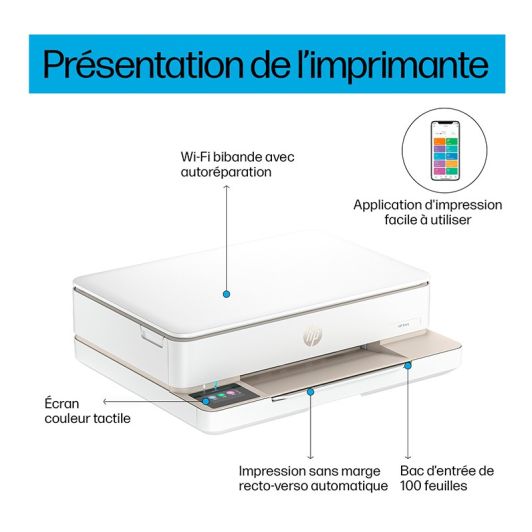 Imprimante HP ENVY 6132e multifonction Instant Ink 6 mois gratuits
