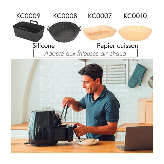 Papier cuisson x25 diamètre 20cm pour friteuse sans huile