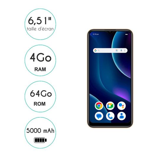 Smartphone LOGICOM Comet 64Go 4G Gold