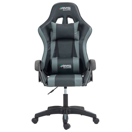 Chaise gaming AMS Gamer#BUTTERFLY Noir et gris