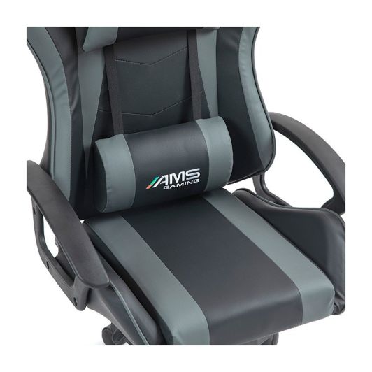 Chaise gaming AMS Gamer#BUTTERFLY Noir et gris