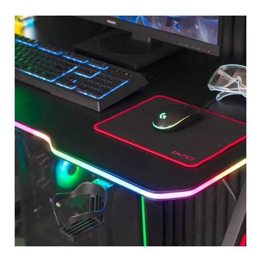 Bureau gaming LED AMSTRAD AMS-DESK120Z ASTRA Noir
