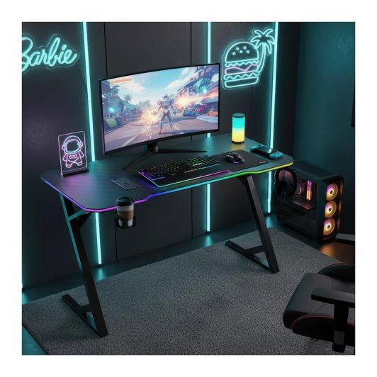 Bureau gaming LED EDENWOOD BG120 Noir