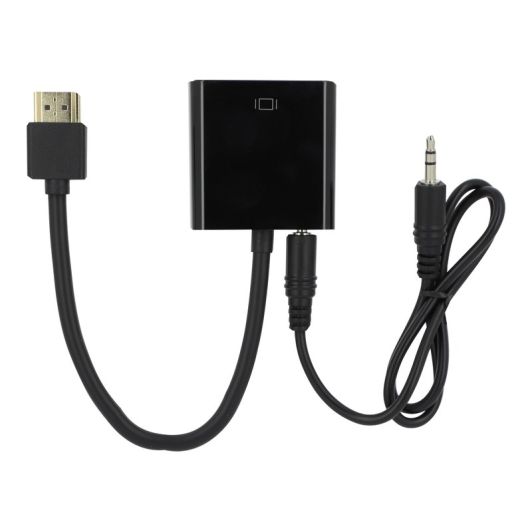 Adaptateur HDMI Mâle vers VGA Femelle Edenwood avec Sortie Audio Jack – Full HD 1080p