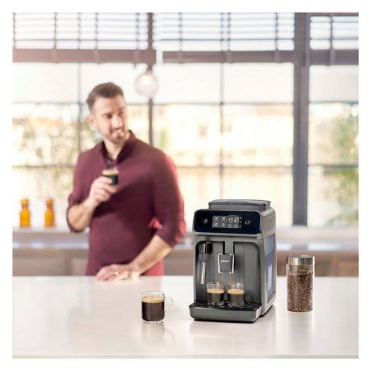 Expresso broyeur PHILIPS EP1224/00 Machine à café à grain Gris brossé + mousseur à lait