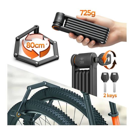 Antivol pliant CASR avec support pour vélo et trottinette