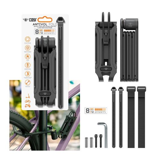 Antivol pliant CASR avec support pour vélo et trottinette