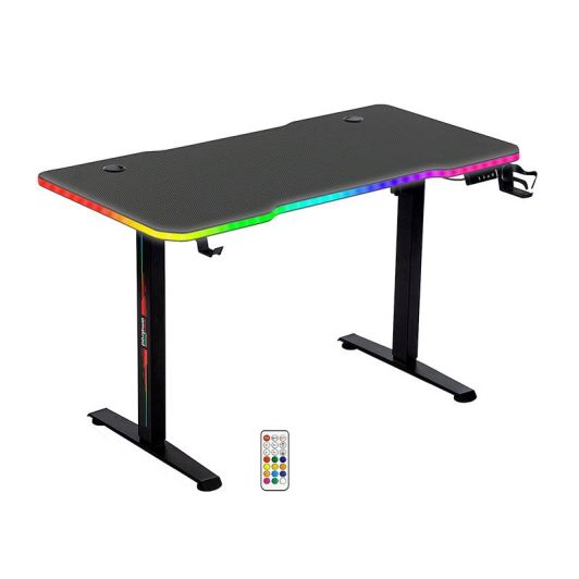 Bureau gaming LED motorisé AMSTRAD AMS-DESK120T Noir