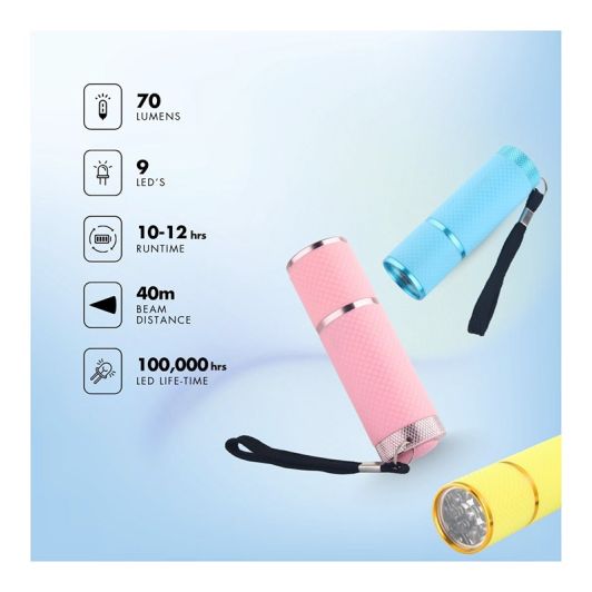 Lampe torche UNIROSS Enfant Fluorescente (coloris aléatoire)